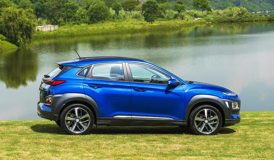 Góc nhìn thân xe Huyndai Kona